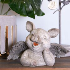 Decoration pig with wings 21x11x15 cm - Clayre & Eef 6PR2657