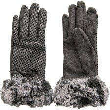 Gloves 8x24 cm grey - ME Lady MLGL0025G