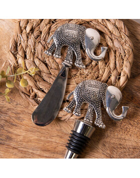 Bottle stopper with cheese knives 17x16x4 cm - Clayre & Eef