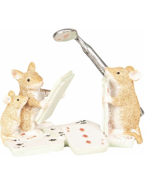 Decoration mice with playing cards 12x7x9 cm - Clayre &amp; Eef
