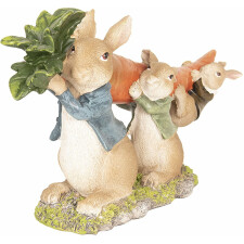 Dekoration Kaninchen mit Karotte 24x8x16 cm