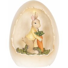 Decoración Conejo en huevo 12x11x15 cm - 6PR2597