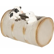 Decoration cow and sheep in barrel 20x13x16 cm - Clayre & Eef