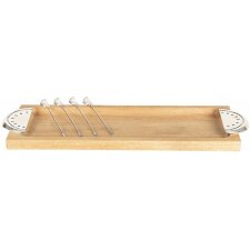 Serving board with skewers melon 44x14x4 cm - Clayre & Eef