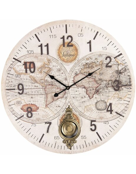 Uhr &Oslash; 58x4 cm - 1xAA - Clayre &amp; Eef 6KL0581
