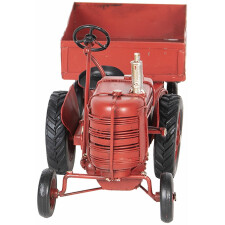 Modell Traktor mit Anhänger 17x10x12 cm - 23x10x8 cm