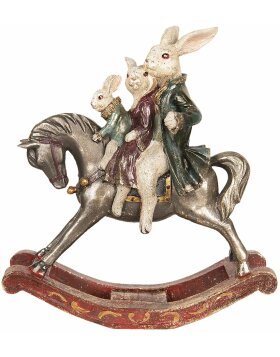 Dekoration Kaninchen und Pferd 28x11x30 cm