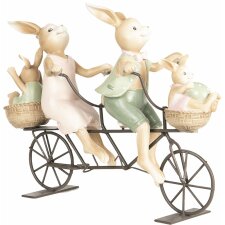 Dekoration Kaninchen auf Fahrrad 29x10x22 cm