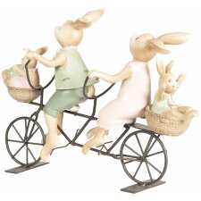 Decoration rabbits on bicycle 29x10x22 cm - Clayre & Eef