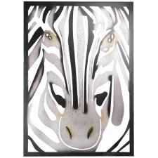 Wanddecoratie Zebra 55x3x76 cm - 5Y0687