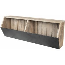IJzeren plank met hout 71x18x26 cm - 50333