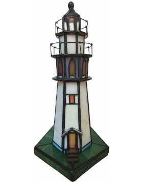 Lampada da tavolo Tiffany Lighthouse 11x11x25 cm 1x E14...