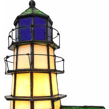 Tischlampe Tiffany Leuchtturm 11x11x25 cm 1x E14 max 25W