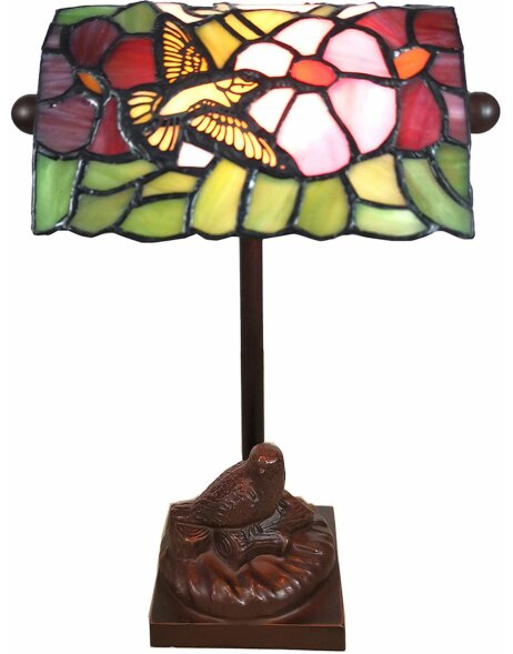 Table lamp Tiffany bird 15x15x33 cm 1x E14 max 25W - Clayre &amp; Eef
