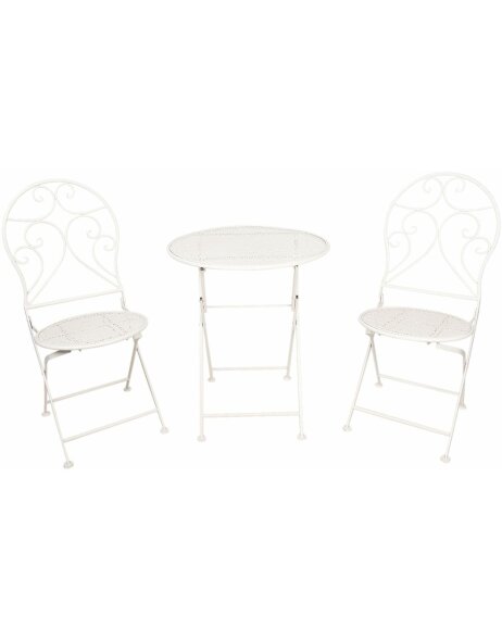 Table + 2x Chair &Oslash; 60x70-40x40x92 cm - Clayre &amp; Eef 5Y0632