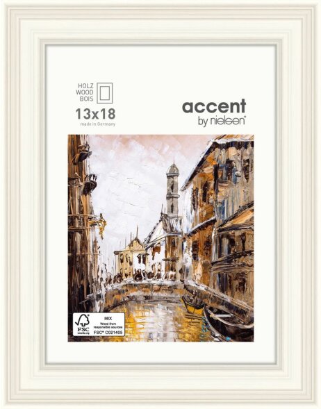 Accent Antigo wooden frame 13x18 cm white