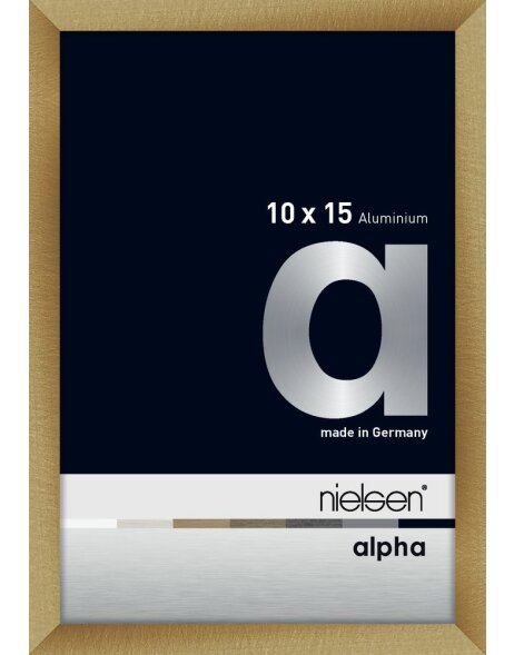Nielsen Aluminium Bilderrahmen Alpha 10x15 cm brushed amber