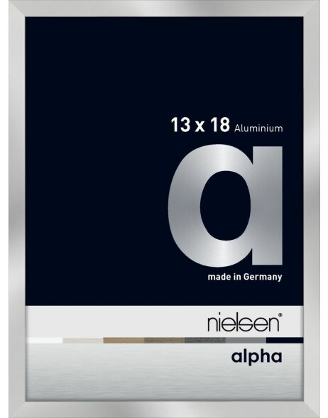 Nielsen Aluminium Bilderrahmen Alpha 13x18 cm silber