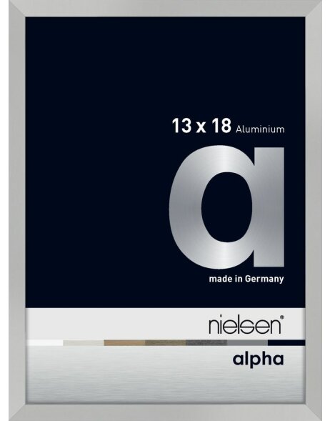 Nielsen Aluminium Bilderrahmen Alpha 13x18 cm silber matt