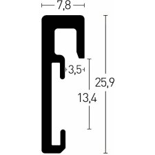 Nielsen Aluminiowa ramka na zdjecia Alpha 13x18 cm ciemnoszara blyszczaca