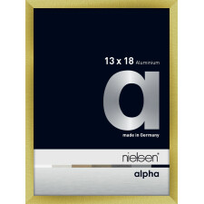 Nielsen Aluminium Bilderrahmen Alpha 13x18 cm brushed gold