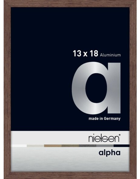 Nielsen Aluminium Bilderrahmen Alpha 13x18 cm weng&eacute; hell