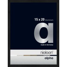 Nielsen Aluminium Bilderrahmen Alpha 15x20 cm eloxal schwarz matt