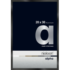 Nielsen Aluminium Bilderrahmen Alpha 20x30 cm eloxal schwarz glanz