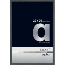 Cadre photo Nielsen aluminium Alpha 20x30 cm gris foncé brillant