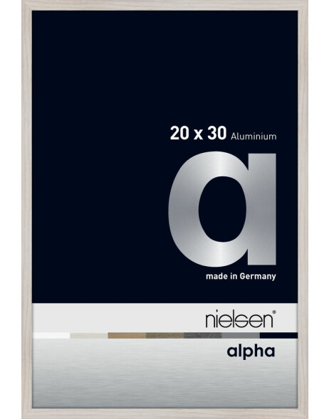 Nielsen Aluminium Bilderrahmen Alpha 20x30 cm eiche wei&szlig;