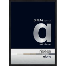 Nielsen Aluminium Bilderrahmen Alpha 21x29,7 cm eloxal schwarz matt