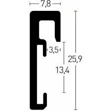 Nielsen Aluminiowa ramka na zdjęcia Alpha 21x29,7 cm anodowana czarna matowa