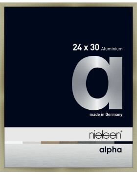 Nielsen Aluminium Bilderrahmen Alpha 24x30 cm brushed edelstahl