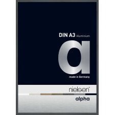 Cadre photo Nielsen aluminium Alpha 29,7x42 cm gris foncé brillant