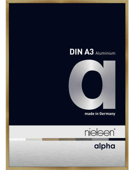 Cornice Nielsen in alluminio Alpha 29,7x42 cm spazzolato ambra