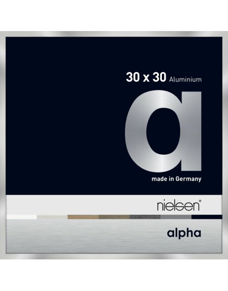 Cornice Nielsen in alluminio Alpha 30x30 cm argento