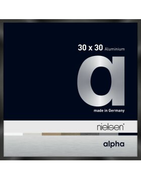 Nielsen Aluminium Bilderrahmen Alpha 30x30 cm eloxal schwarz glanz