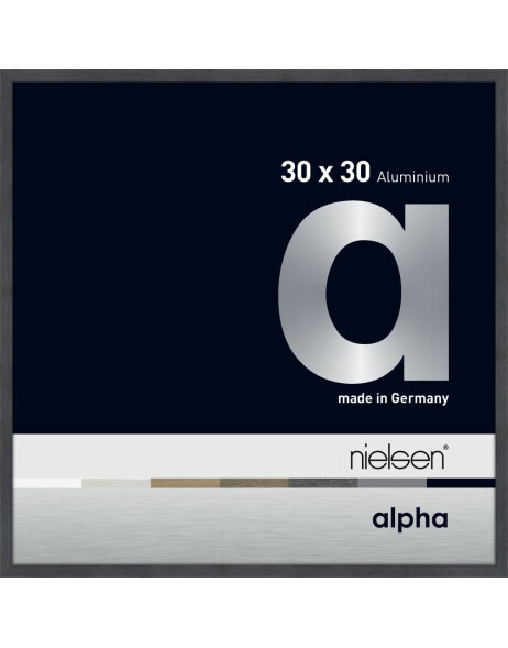 Nielsen Aluminium Bilderrahmen Alpha 30x30 cm grau
