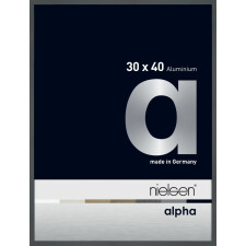 Nielsen Aluminium Bilderrahmen Alpha 30x40 cm dunkelgrau glanz