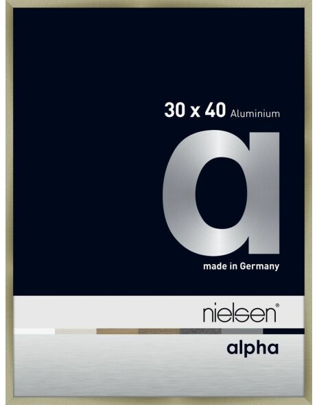 Nielsen Aluminium Bilderrahmen Alpha 30x40 cm brushed edelstahl