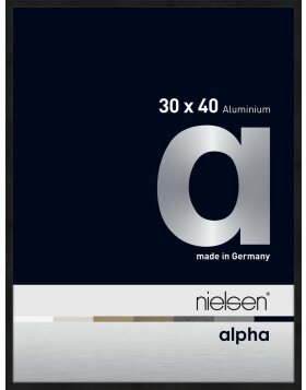 Nielsen Aluminium Bilderrahmen Alpha 30x40 cm eloxal schwarz matt