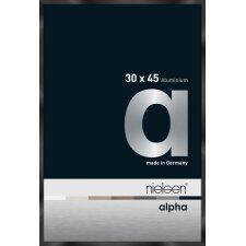 Nielsen Aluminium Bilderrahmen Alpha 30x45 cm eloxal schwarz glanz