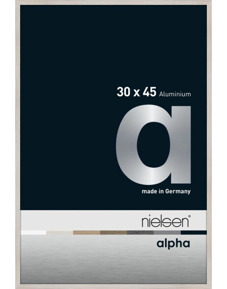 Nielsen Aluminium Bilderrahmen Alpha 30x45 cm eiche wei&szlig;
