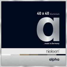 Cadre photo aluminium Nielsen Alpha 40x40 cm argenté