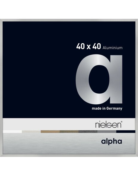 Nielsen Aluminium Bilderrahmen Alpha 40x40 cm silber matt