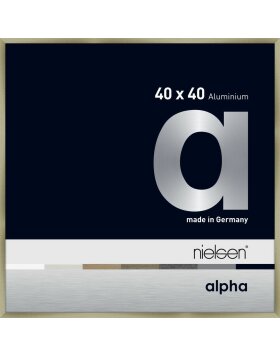 Nielsen Aluminium Bilderrahmen Alpha 40x40 cm brushed edelstahl