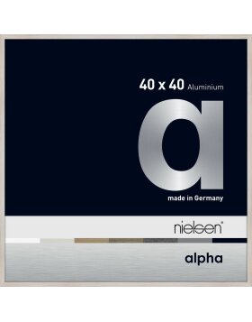 Cornice Nielsen in alluminio Alpha 40x40 cm rovere bianco