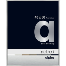 Nielsen Aluminium Bilderrahmen Alpha 40x50 cm silber matt