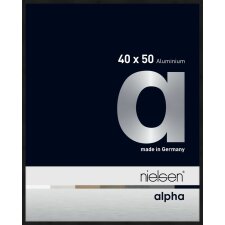 Nielsen Aluminium Bilderrahmen Alpha 40x50 cm eloxal schwarz matt