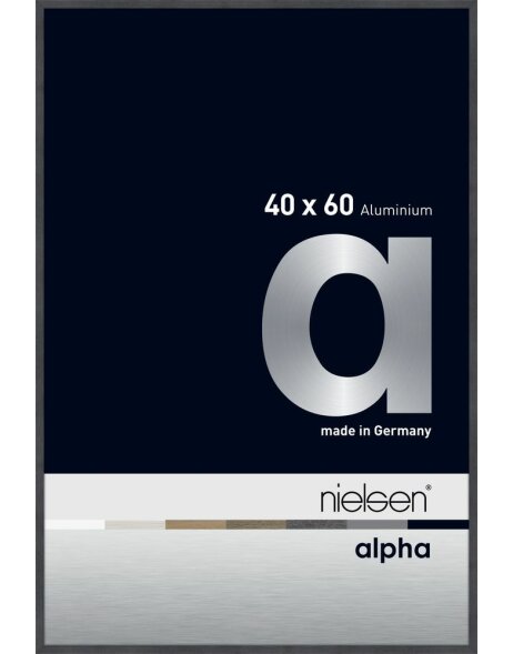 Nielsen Aluminium Bilderrahmen Alpha 40x60 cm grau